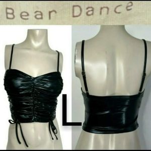 🆕Black Metallic Ruched Cami Top~ Size L